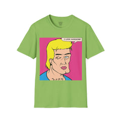 I LOOK HANDSOME Blonde Pop Art Guy Unisex Softstyle T Shirt