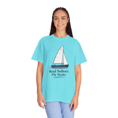 Hempstead Bay Sailing Club Graphic T-Shirt — "Real Sailors Fly Scots" Nautical Tee