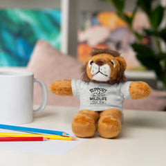 Stuffed Animals with T Shirt,Funny Quote,Support Wildlife Raise Boys,gift for him,gift for her,Birthday Gift,Everyday gift,animal lover gift
