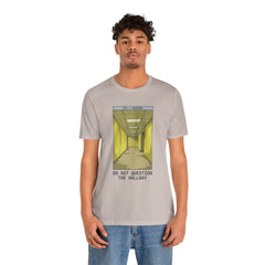 Do Not Question The Hallway T-Shirt — Retro Yellow Corridor Graphic Tee