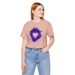 Galaxy Heart Tee — Purple or Green Splatter Heart T-Shirt