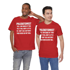 Phlebotomist Humor Tee, Funny Medical Shirt, Nurse Gift, Blood Tech Wear, Cute Phlebotomy Humor, Healthcare Apparel