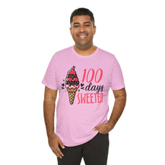 100 Days of School Unisex Tee | Elementary School, Ice Cream, Teacher Apparel
