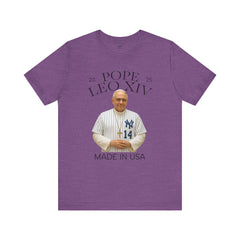 Pope Leo XIV New York Yankees Short Sleeve Tee - Made in USA