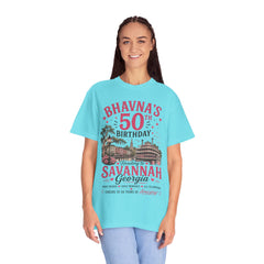 Bhavna Personalized 50th Birthday Girls Trip Savannah, Georgia T-Shirt