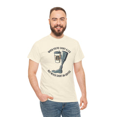 Amputee Coffee Humor - Unisex Heavy Cotton Tee