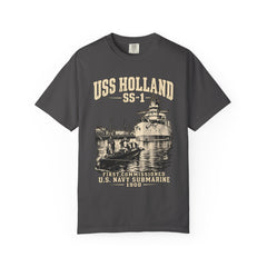 USS Holland SS-1 Submarine Vintage Graphic T-Shirt — Navy History Tee