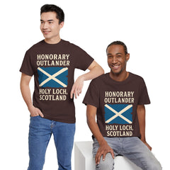 Honorary Outlander Heavy Cotton Tee, Holy Loch Scotland Shirt, Outlander Fan Gift, Casual Tee, Travel Souvenir, Unisex T-Shirt