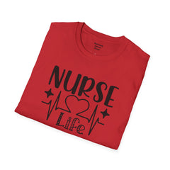 Nurse Life - Unisex Softstyle T-Shirt | Nurse Awareness,Medical Wear,Gift For Him,Scrubs Lover, RN, Hospital Staff Gift,Gift For Her