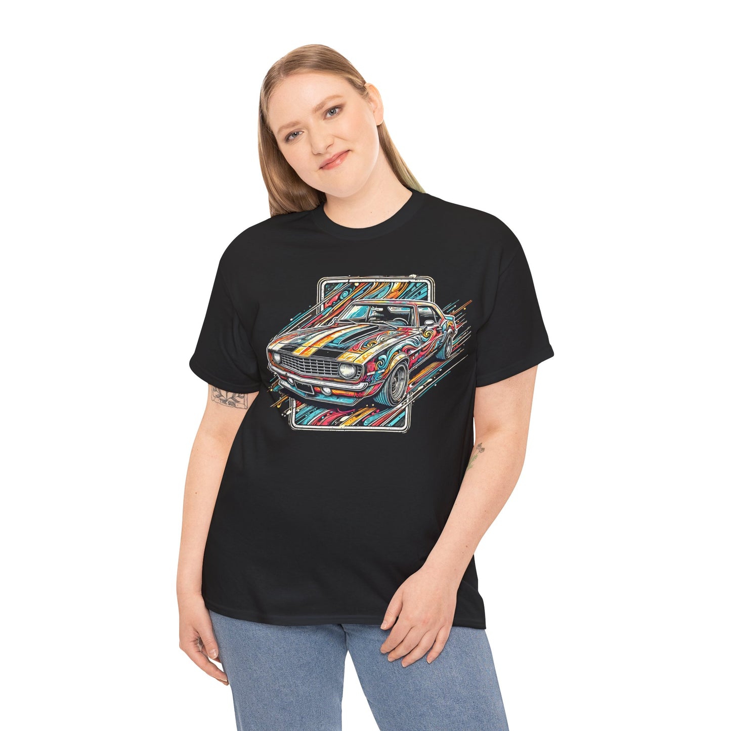 Graffiti Mania Chevy Camaro Graphic - Unisex Heavy Cotton Tee