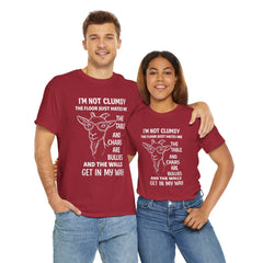 Clumsy Funny Goat Graphic Tee | Unisex Heavy Cotton Tee | Great Gift for Animal Lovers, Birthdays, Casual Wear, Humorous Gifts, Everyday Style