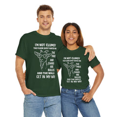 Clumsy Funny Goat Graphic Tee | Unisex Heavy Cotton Tee | Great Gift for Animal Lovers, Birthdays, Casual Wear, Humorous Gifts, Everyday Style