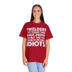 Fun Welder T-Shirt - 'Idiot-Proof' Design for Welding Enthusiasts