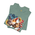 Land Of The Free RANGE Chicken Graphic, Unisex Jersey Short Sleeve Tee