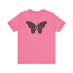 Butterfly Cancer Awareness and Survivor - Unisex Jersey Short Sleeve Tee