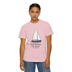 Hempstead Bay Sailing Club Graphic T-Shirt — "Real Sailors Fly Scots" Nautical Tee
