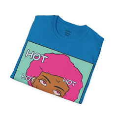 HOT Pink Cotton Candy Haired Pop Art Lady Unisex Softstyle T-Shirt