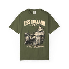 USS Holland SS-1 Submarine Vintage Graphic T-Shirt — Navy History Tee