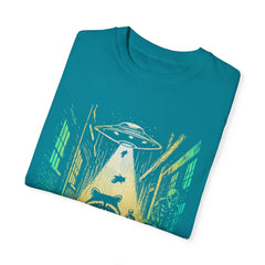 Raccoon UFO Funny Comfort Colors Graphic T-Shirt