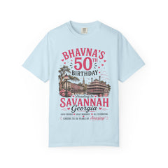 Bhavna Personalized 50th Birthday Girls Trip Savannah, Georgia T-Shirt