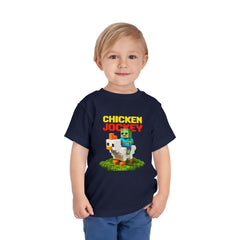 Toddler Chicken Jockey Tee - Fun Minecraft Animal T-Shirt for Kids