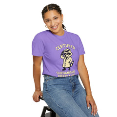 Certified Shenanigans Specialist T-Shirt | Funny Unisex Tee, Casual Wear, Gift for Raccoon Lovers, Cute Animal Shirt, Quirky Apparel