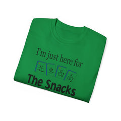 I'm Just Here For the Snacks Mahjong Tiles Unisex Ultra Cotton Tee / See our matching Coffee Mugs