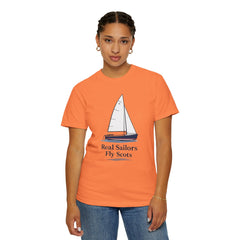Hempstead Bay Sailing Club Graphic T-Shirt — "Real Sailors Fly Scots" Nautical Tee