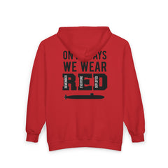Submariner Red Friday Full-Zip Hoodie — "On Fridays We Wear Red" Patriotic Support Sweatshirt