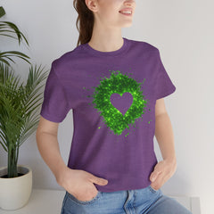 Galaxy Heart Tee — Purple or Green Splatter Heart T-Shirt