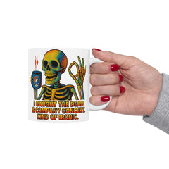 Grateful Dead Inspired Ceramic Mug, Coffee Lover Gift, Musician Coffee Cup, Skeleton Art Mug, 11oz & 15oz Sizes