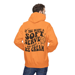 Volleyball Pullover Hoodie - Soft Serve Ice Cream Quote