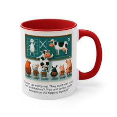COW TIPPING Awareness - Accent Mugs | Cow Tipping Is Real, Bovine Humor. Gift For Him, Gift For Her, Farm Humor, Cow Fan Gift, Farm Animal