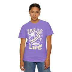 Sharks, Save Ocean Life -  Graphic Unisex Garment-Dyed T-shirt