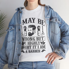 Humorous Barber Tee, Funny Barber Gifts, Unisex Cotton Shirt, Barber Appreciation, Father's Day Gift Tee, Hair Stylist T-Shirt