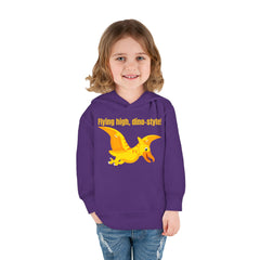 Flying high, dino-style! - Toddler Pullover Fleece Hoodie