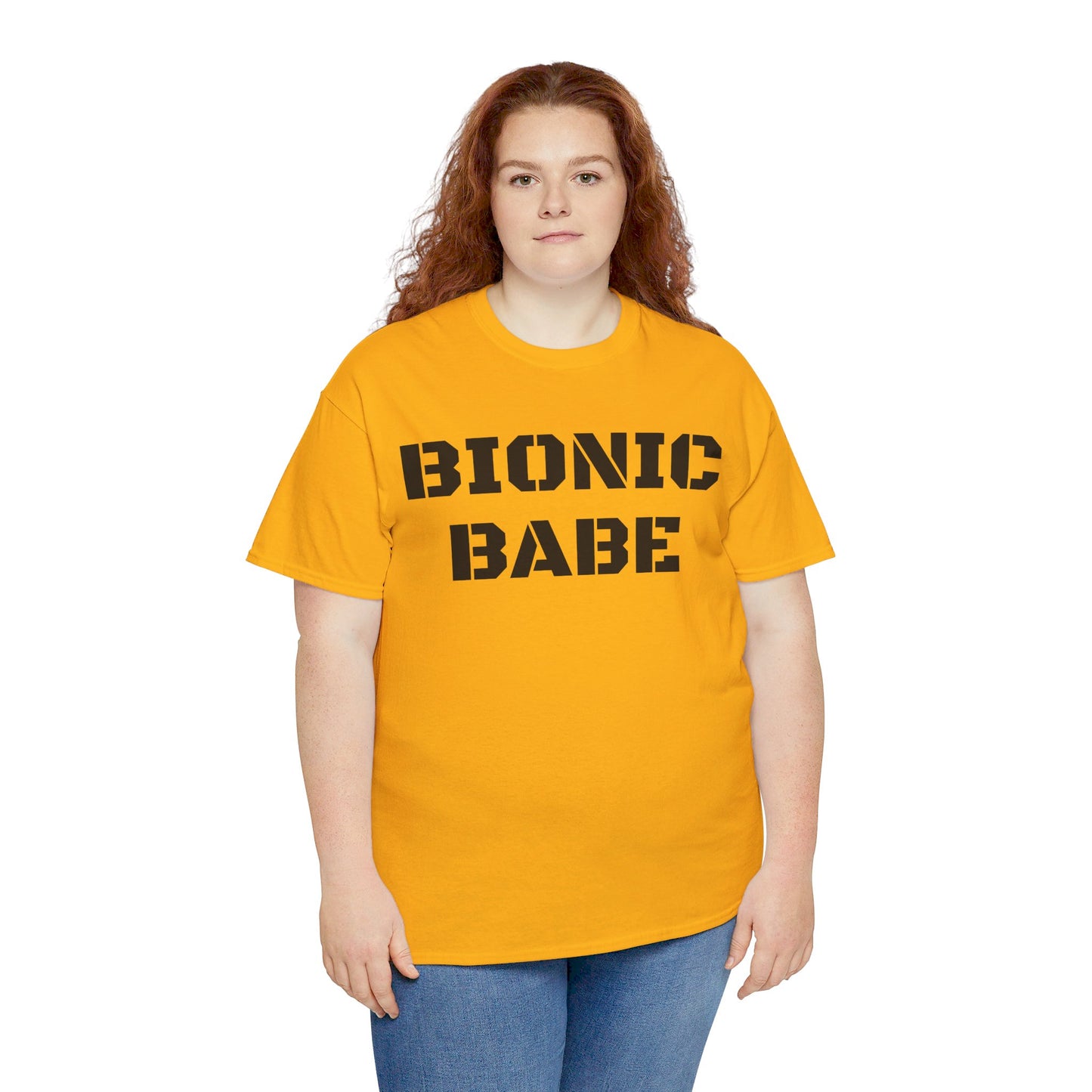 BIONIC BABE Amputee Humor   - Unisex Heavy Cotton Tee