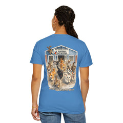 Back Graphic "Who Let the Cats Out?" Baldwin Harbor Animal Hospital Cute Vet Clinic T Shirt