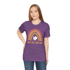 Thankful Teacher T‑Shirt – Retro Rainbow Turkey Teacher Appreciation Tee