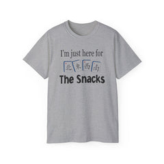 I'm Just Here For the Snacks Mahjong Tiles Unisex Ultra Cotton Tee / See our matching Coffee Mugs