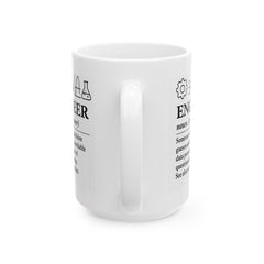 Engineer Definition Ceramic Mug — Funny STEM Gifts for Engineers (11oz, 15oz)