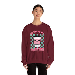 Woman's Coffee Valentine -  Unisex Heavy Blend™ Crewneck Sweatshirt