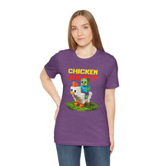 Video Game Chicken Jockey Tee - Unisex Short Sleeve T-Shirt