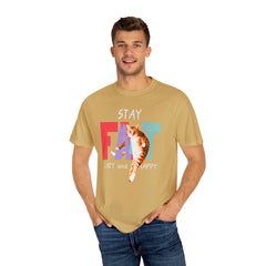 Stay Fat Lazy and Happy Cat - Graphic Unisex Garment-Dyed T-shirt