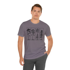 Nature-Inspired Unisex Jersey Tee, Tree Graphic T-Shirt, Eco-Friendly Fashion, Gift for Nature Lovers, Casual Wear, Outdoor Adventure