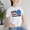 Live Love Volleyball T Shirt,gift for her,gift for him,volleyball gift,sports tee,team shirt,player gift,coach gift,Love Volleyball,Spike it