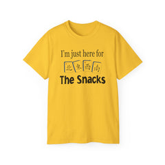 I'm Just Here For the Snacks Mahjong Tiles Unisex Ultra Cotton Tee / See our matching Coffee Mugs