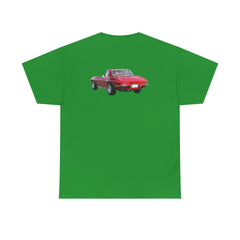 Red Corvette Summer Unisex Tee - I'm Vetted For Life Front and Back Image T Shirt