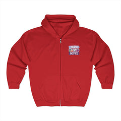 Teach Love Inspire Hoodie - Cozy Unisex Zip-Up Sweatshirt for Educators and Motivators