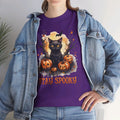 Black Cat And Pumpkin! Graphic Unisex Heavy Cotton Tee